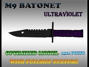 CS:GO M9 BAYONET ULTRAVIOLET HD skin for cs 1.6