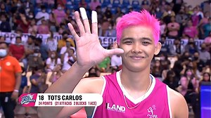 Cool new look, same lead star! Tots Carlos powers Creamline to a semis win over Army in the PVL Invitational Conference. #PVLonOneSports #TheHeartOfVolleyball | One Sports