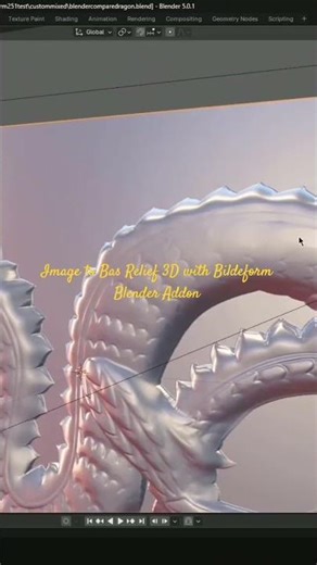 Image to Bas Relief 3D with Bildeform Blender Add-on, testing new modes