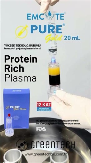 EMCYTE PURE®️ GOLD 20 ML Protein Zengin Plazma