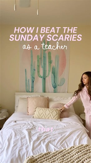 be honest… do you get sunday scaries?? 😭💗 #sundayreset #sundayscaries #teacherlife #teacherroutine
