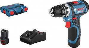 Bosch Professional 12V System Akku Bohrschrauber GSR 12V-15 FC - FlexiClick System (inkl. 2x 2.0Ah Akku, Ladegerät GAL 12V-40, 4x Aufsätze, L-BOXX)