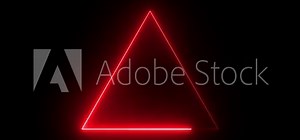 Neon line frame Seamless looping animation. Glowing triangle frame l animation. Black background 4k video.