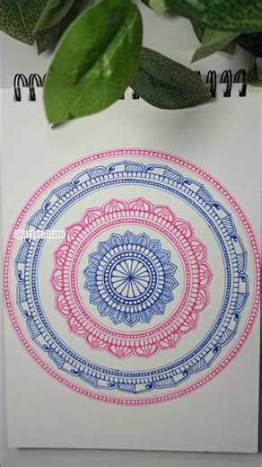 Easy Mandala Art For Beginners🌷🎀✨️ #shorts #abstractart #drawing #mandala #art