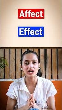 Affect vs Effect | Do you know the difference #english #learnenglish #viralvideo