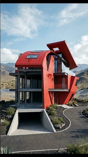 👉 Next Level Modern House 🏠🔥 Futuristic Red Villa Design | Luxury Home Inspiration