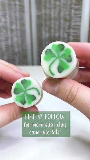 Easy Polymer Clay Clover Cane Tutorial