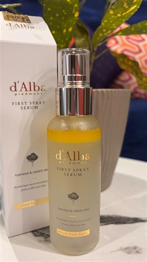Divya Jain on Instagram: "Cakey makeup after a few hours? I decake my base the d’Alba way ✨ The White Truffle First Spray Serum is infused with Italian White Truffle, niacinamide, and nourishing plant-based oils. Lightweight, non-sticky, and perfect to use over makeup for an instant dewy refresh. Fresh, skin-like glow — anytime, anywhere 💛 Available on Nykaa, Amazon and Myntra 💫 #dalbaindia #dalba #firstsprayserum #truffleglow #nilimad"