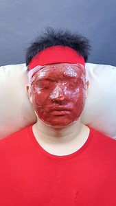 Immersive Beauty ASMR: Face Massage & Red Mask Application 💆‍♂️ | Gogi Asmr
