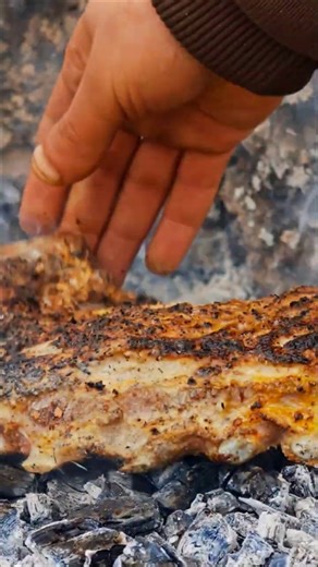 From Raw Wood to Juicy Ribs 🔥 | Campfire Cooking from Scratch | No Talking