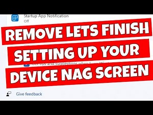 How To Disable Or Stop Let's Finish Setting Up Your Device Screen Windows 11