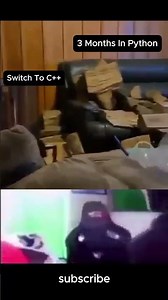 work three months to learn python after you switch to C++ #programming360 #memes #codingshorts