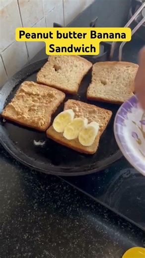 Peanut Butter Banana sandwich #food #recipe