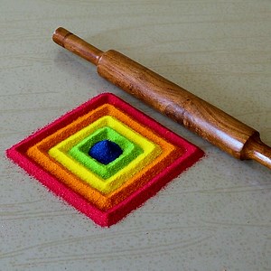 830K views · 8.6K reactions | Easy & Cute Peacock Rangoli Design | Easy Peacock Kolam Designs | Awesome Rangoli | Facebook