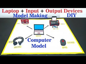 computer model making using cardboard with laptop - headset - speakers - printer mouse | howtofunda