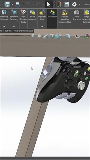 “Diseñé el soporte perfecto para Xbox y queda debajo de la mesa 😱 #Solidworks