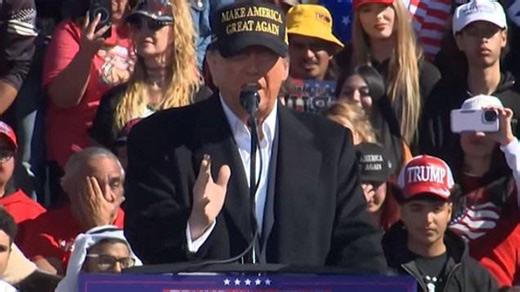 Donald Trump wears gold-and-black MAGA hat in New Mexico