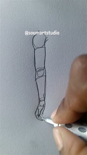 soumya on Instagram: "How to draw a female arm ✨ #art #drawing #satisfying"