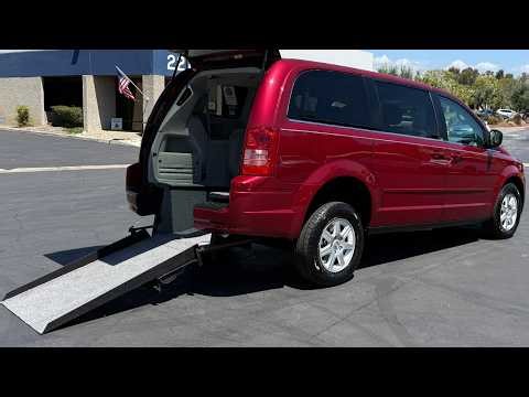For Sale 2010 Chrysler Town & Country LX Power Fold Out Ramp Rear Loading Wheelchair Van