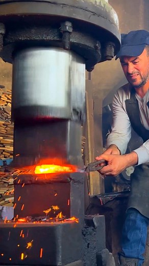 112K views · 806 reactions | Craftsman forging a patterned knife blade over fire with traditional techniques and finishing with a polished wooden handle. #KnifeMaking #TraditionalCrafts #ForgedBlade #FireCraft #Cooking | Knives Project | Facebook