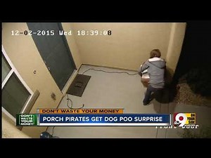 Family fights porch pirates with box of dog poo