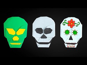 HOW TO MAKE AN ORIGAMI SKULL | Step by step tutorial (Paper mask)