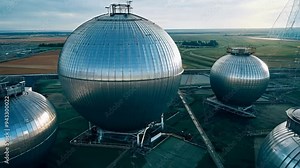 Large storage tanks for petrochemical products. Steel tanks for long-term storage of fuels and lubricants.