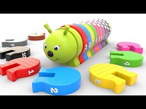 Learn Colors and Numbers for Children with Wooden Caterpillar Toys Kids Toddler Educational Videos