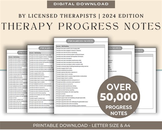Therapy Progress Note Statements: Mega Bundle (digital Download) - Etsy