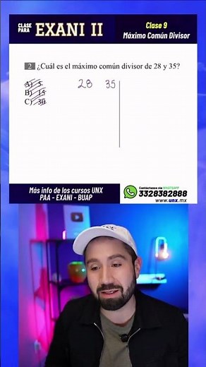 ¿Cuál es el máximo común divisor de 28 y 35? 😮‍💨