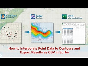 How to Interpolate Point Data to Contours and Export Results as CSV in Surfer #GISAnalysis