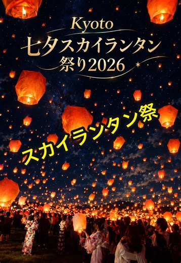 🕯️日本一のランタン祭り ともす、3,000の灯り ひたる、願いの光り 🎋七タスカイランタン祭り‖Kyoto 🗓2026年8/7~8/16 [OPEN] 17:00~21:00 📍城陽五里五里の丘 🕯️ Japan's Premier Lantern Festival Ignite 3,000 lights Immerse yourself in the glow of wishes 🎋 Tanabata Sky Lantern Festival | Kyoto 🗓 August 7–16, 2026 [Open] 17:00–21:00 📍 Joyo Gorigori-no-Oka #七夕スカイランタン祭り #ランタン #京都 #スカイランタン #japan
