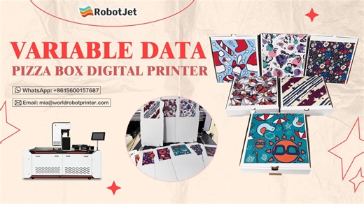 Pizza Boxes Variable Data Single Pass Digital Printer!