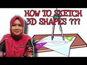 How to sketch three-dimensional shape based on plan and elevation given