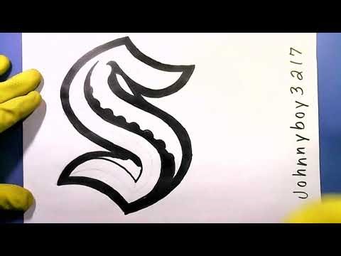 how to draw Seattle Kraken Logo (NHL Team) Easy Ice Hockey Sports Shorten