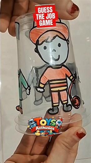 Simple Cup Trick Game That Helps Kids Learn Different Jobs