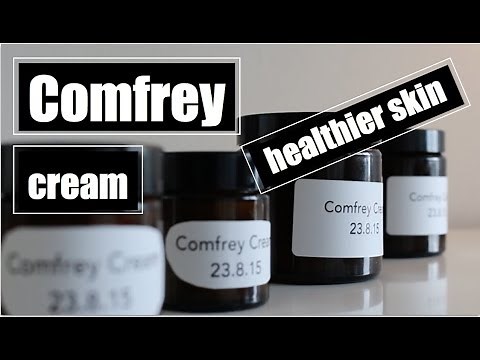 Natural herbal comfrey homemade skin cream recipe