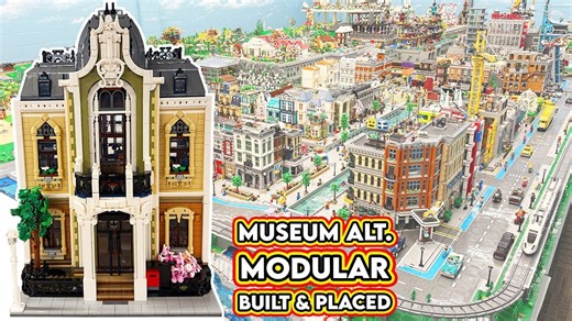 乐高模块化建筑MOC-博物馆结构重构展示与评测