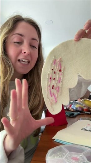 DIY beaded felt Christmas tree angel!!!! If anyone has any beading tips, let a girl know