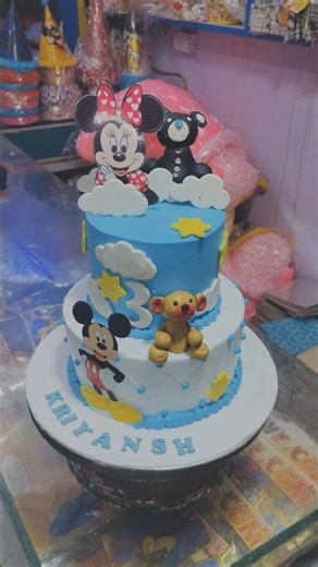 "🎉 WOW! Master the 2-Step Mickey Mouse Cake Design That Will Dazzle Everyone 🍰✨ #Trending #Yummy"📸📸