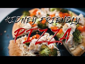 Kidney Friendly Pizza Recipe - Chicken, broccoli, and bell pepper Pita Pizza