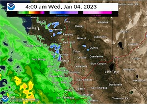 Rain and mountain snow develops Wednesday over NorCal becoming heavy Wednesday night. | US National Weather Service Sacramento California