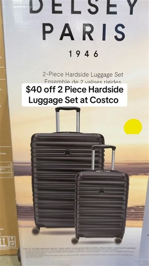 2 piece hardaide luggage set on sale at Costco for $40 off!