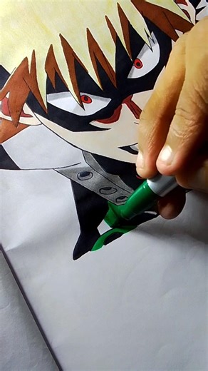 Drawing Katsuki Bakugo 💥🔴 #bakugo #drawing