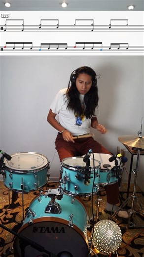 Easy Groove and Fill for Beginners! Daily Drumming No. 223 #educational #drumnotation #drums