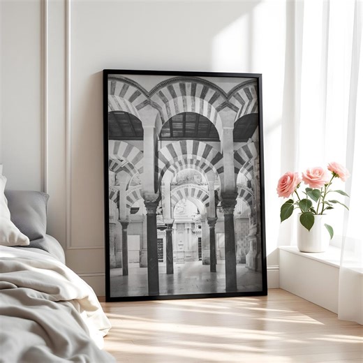Cordoba Mosque-cathedral Print Spain Travel Architecture Wall Art Arches Interior Photography Printable - Etsy