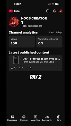 Day 2 of trying to get over 1k subs while posting the same video