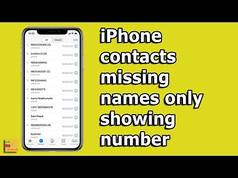 iPhone contacts missing names, only showing numbers | Message app not showing contact names