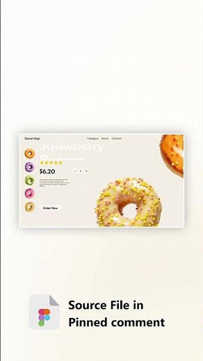Donut Website UI Design in Figma🍩| Smooth Animation