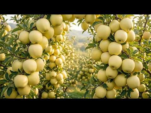 Amazing Giant Apple Harvest | Golden Delicious China Growing Process